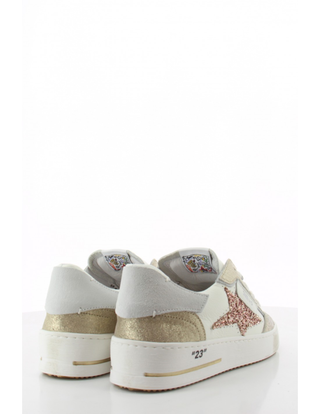 semerdjian Baskets de Ville Femme Ale 11813 Blanc & Or