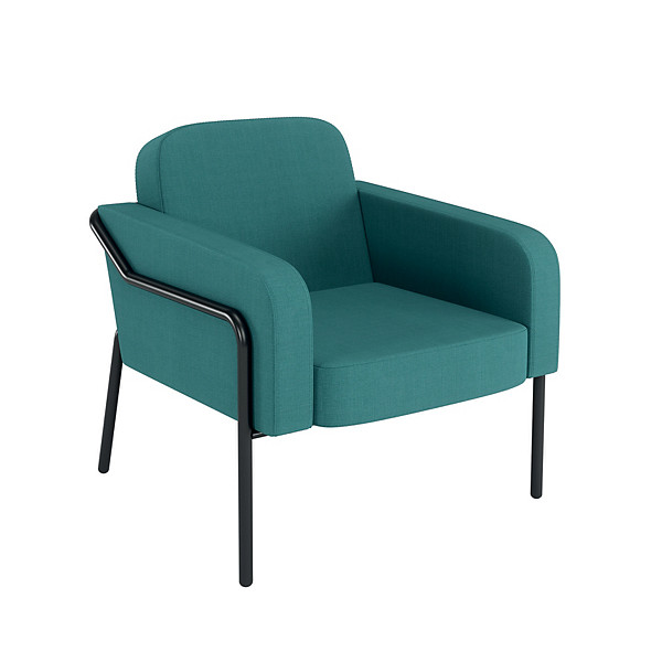 Fauteuil Medso taille L modèle rond tissu bleu