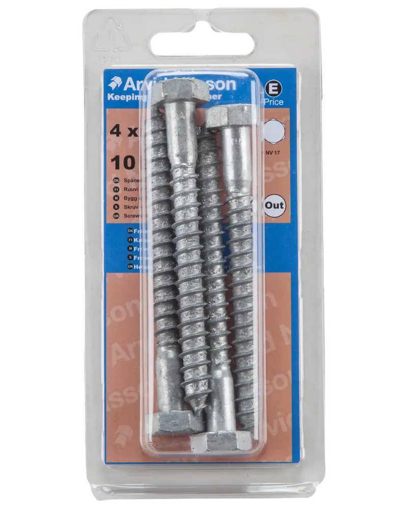 Arvid Nilsson Fransk skrue 10 x 100 mm 4-pak