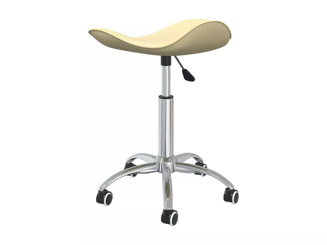 Chaise de bureau Crème Similicuir