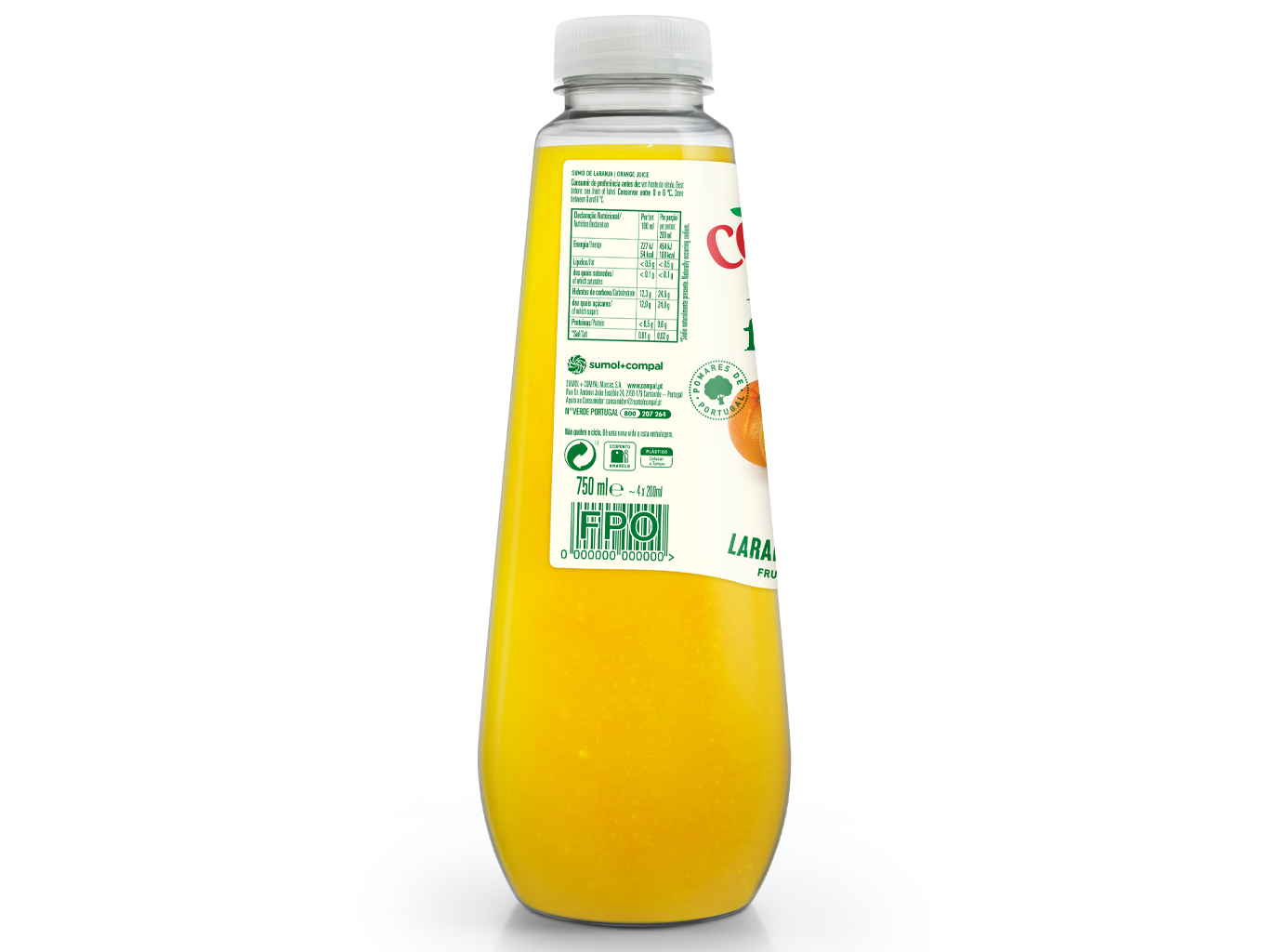 SUMO COMPAL LARANJA DO ALGARVE 750ML