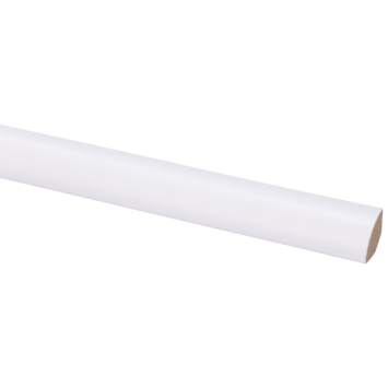 Lat kwartrond MDF wit folie 16x16 mm lengte 260 cm