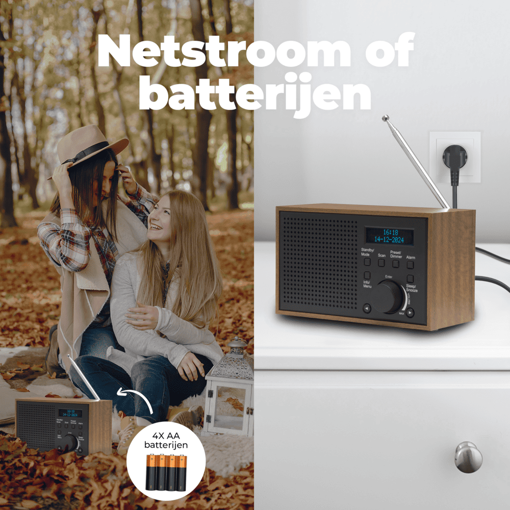 Denver DAB46W DAB+/FM Radio - Grey