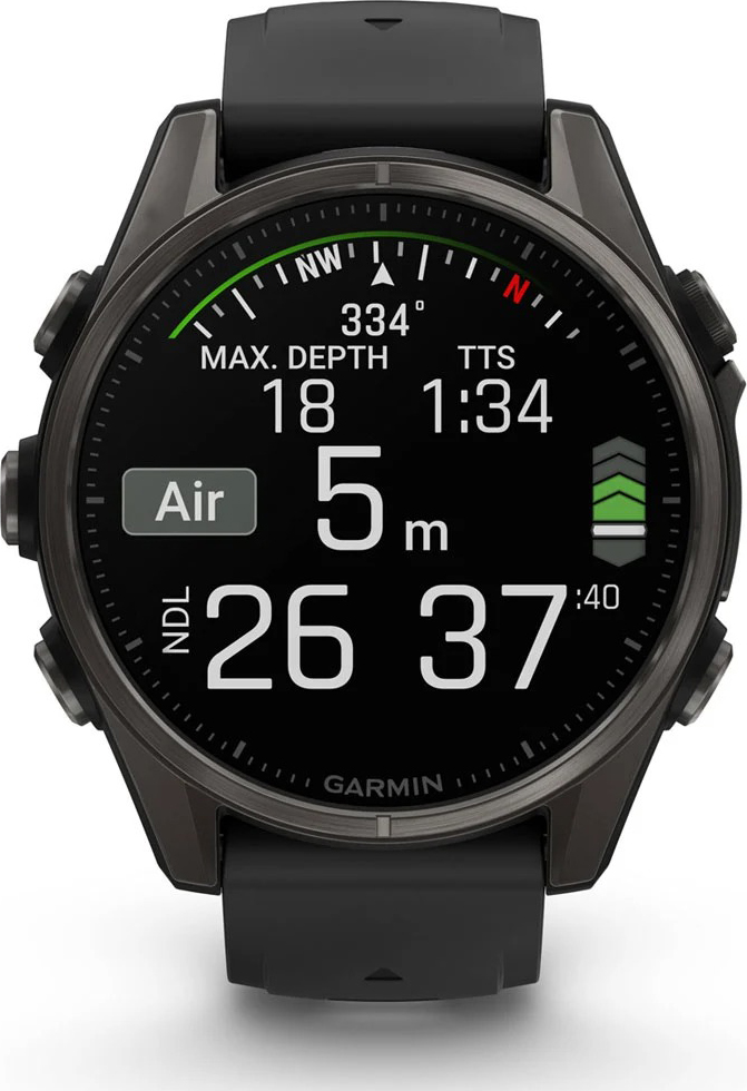 Fenix 8 - AMOLED Sapphire - 43mm Carbon Grey Titanium/Black/Pebble Grey