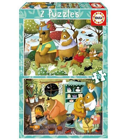 Educa Puzzlespiel - 2x20 Teile - Forest Geschichten