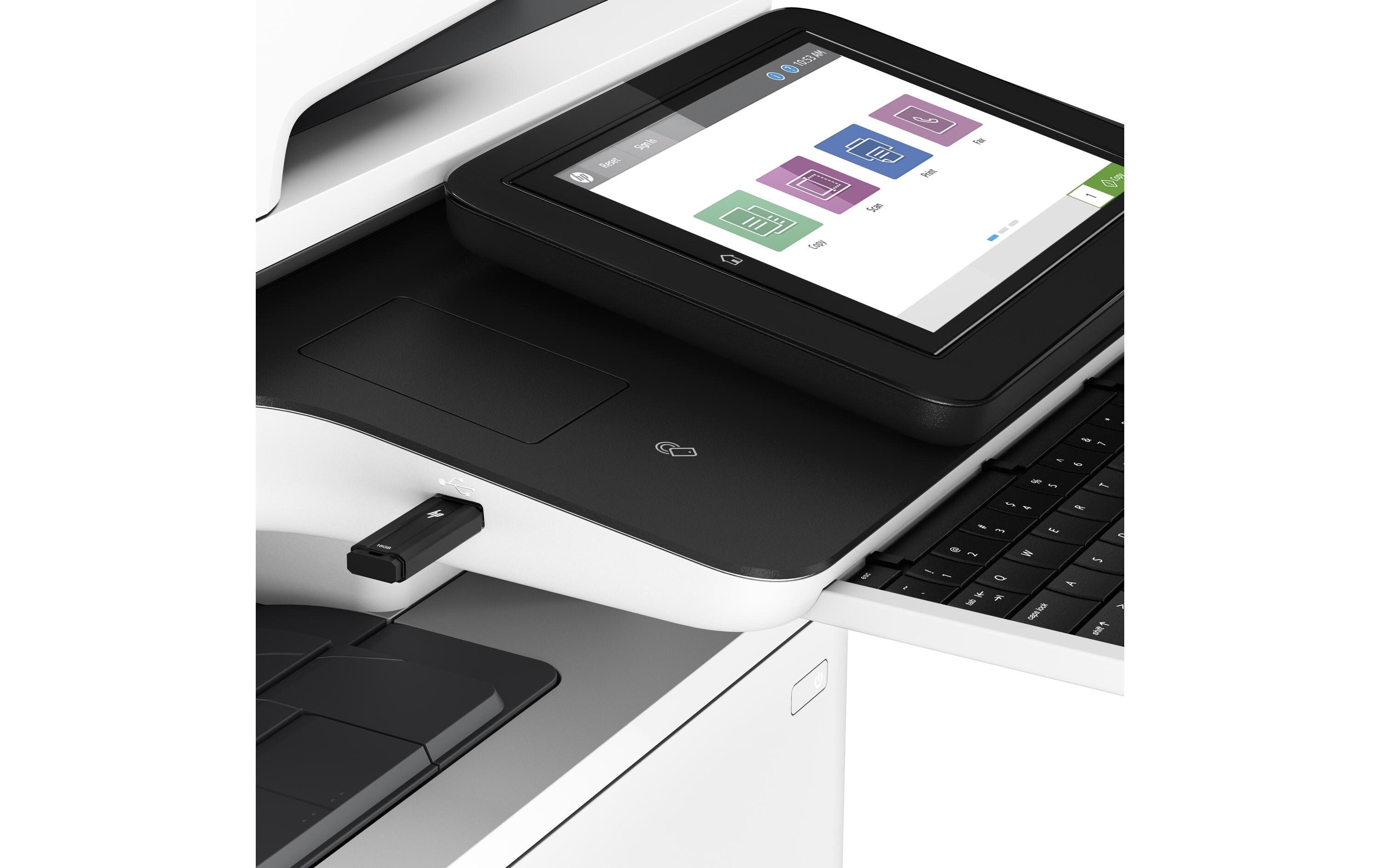 Multifunktionsdrucker LaserJet Enterprise Flow M528z<br>4-in-1-Monolaser-Multifunktionsdrucker mit Hochleistungsscanner