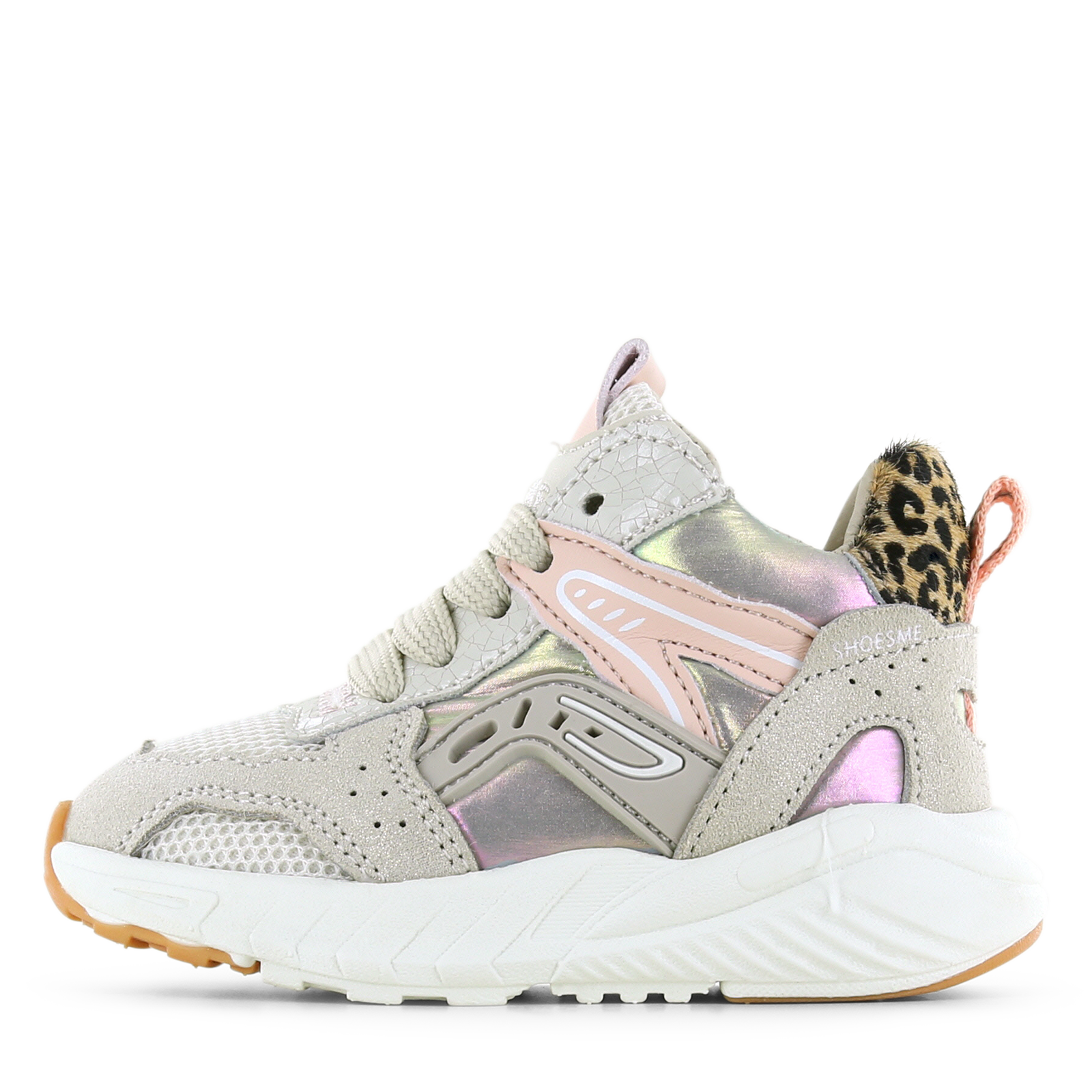 Shoesme beige sneakertje Metallic, Microfiber leer, Suède | Meisjes schoene