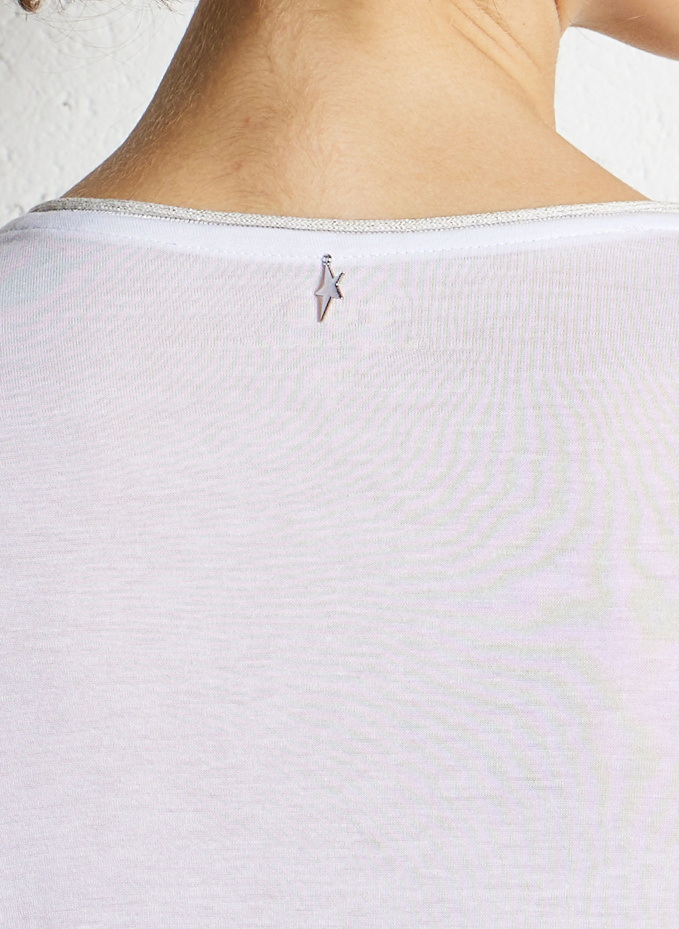 TASSIANE - Tee-shirt droit manches 3/4 | Blanc