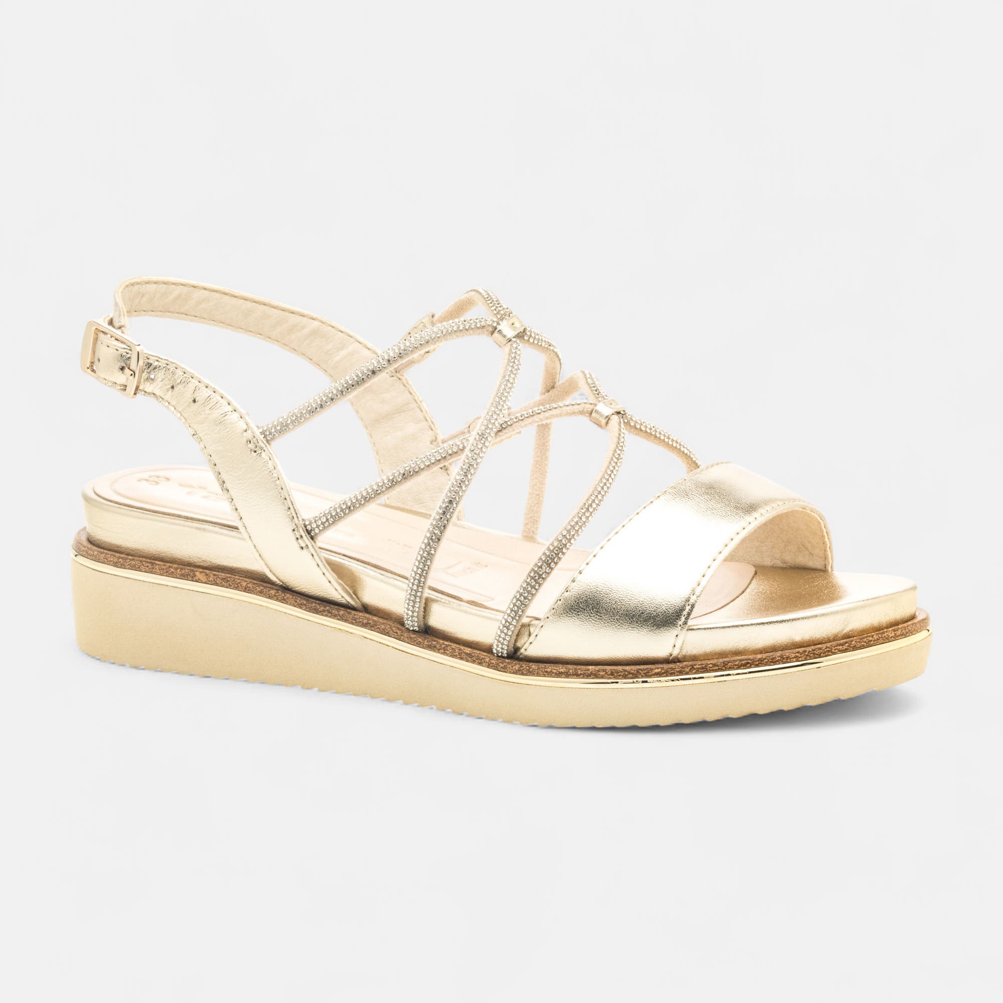 Sandales Femme en cuir or