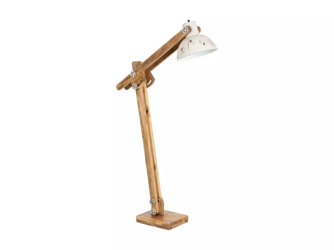Lampadaire en bois et métal 26x70x125h cm