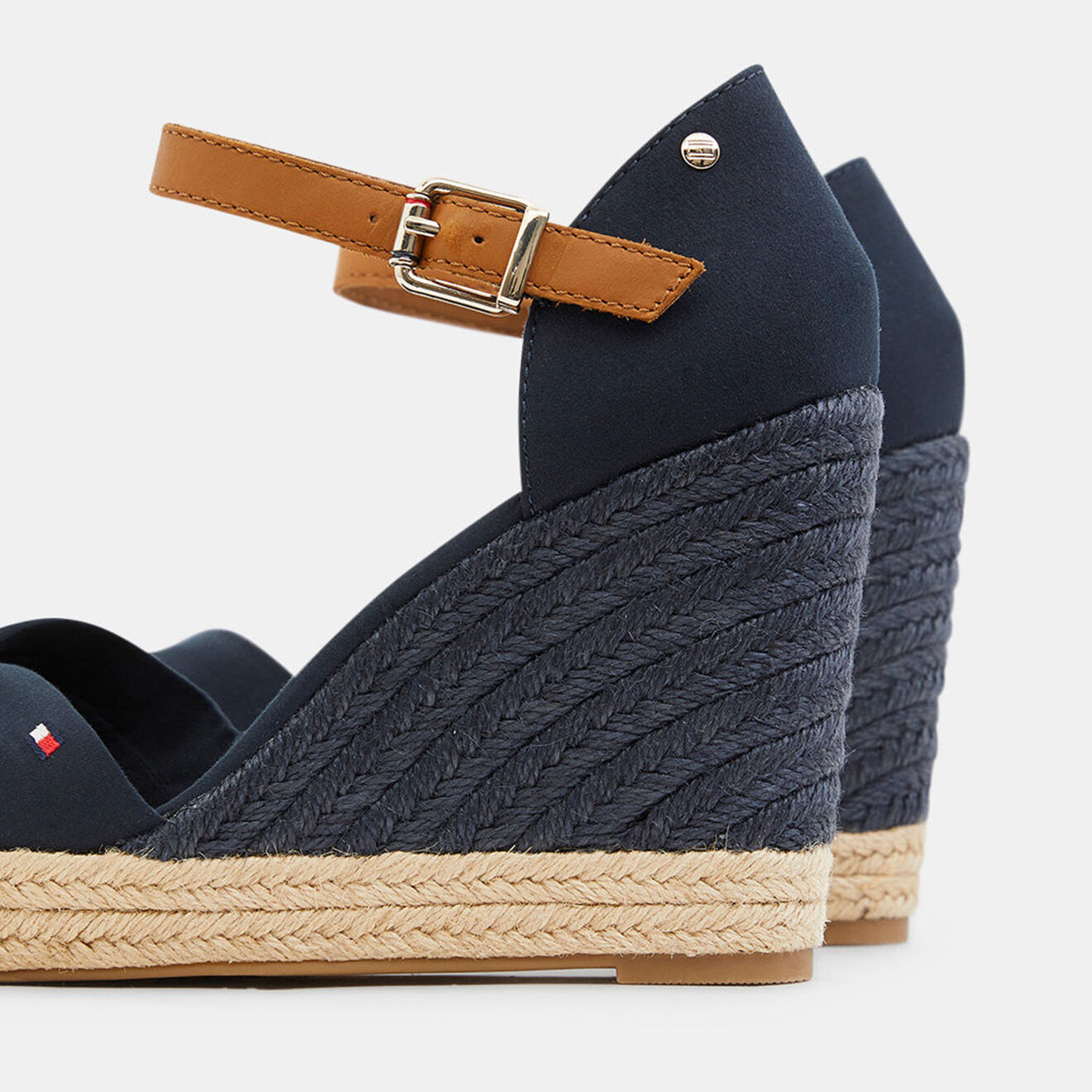 Tommy Hilfiger Sandales compensées textile bleues - Talon 10 cm