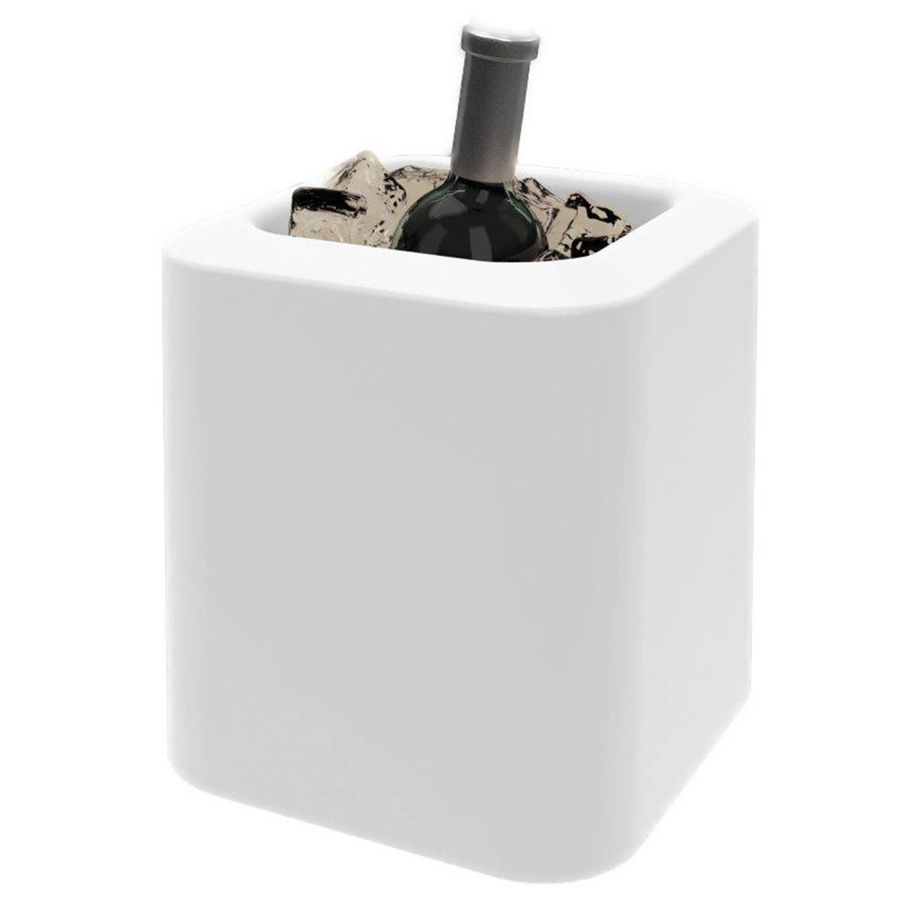 Serralunga Porte-glace pour bouteilles Skål carré blanc - 25x28x25 cm