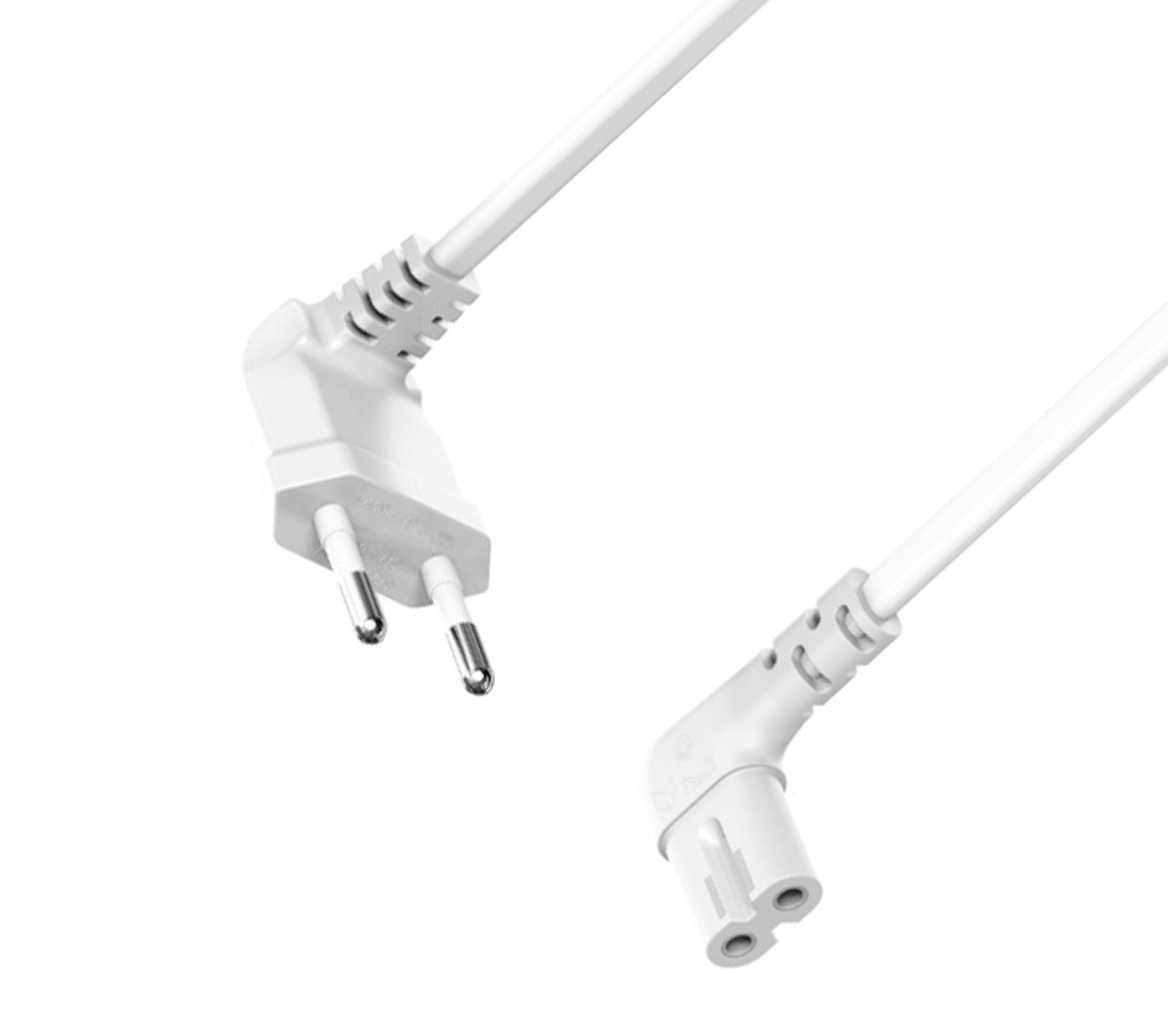 Vinklet apparatkabel C7 for Sonos Hvit. 3 m