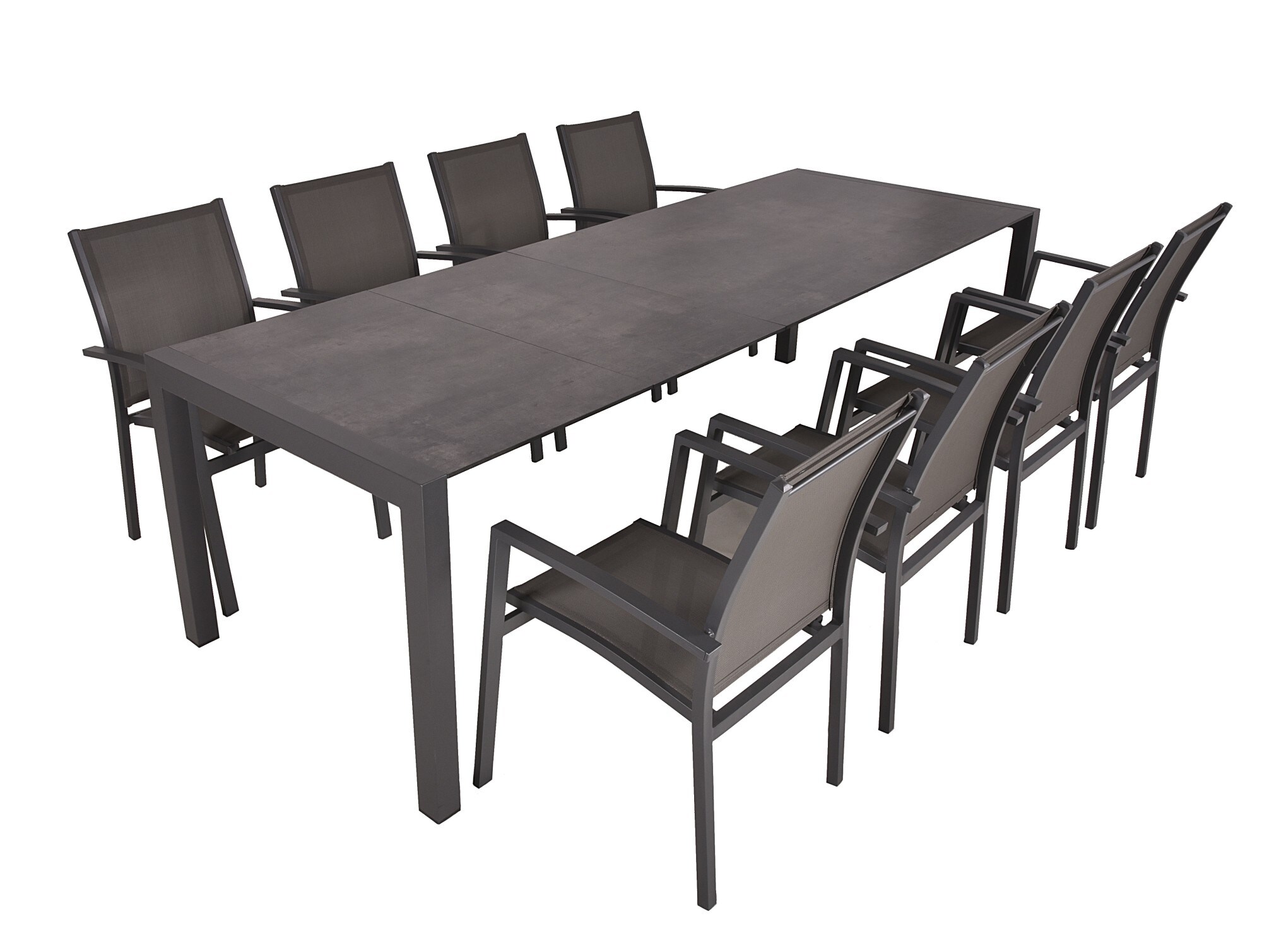 Garden Pleasure 9-tlg. Garten Tischgruppe Sitzgruppe Tisch Stuhl Aluminium