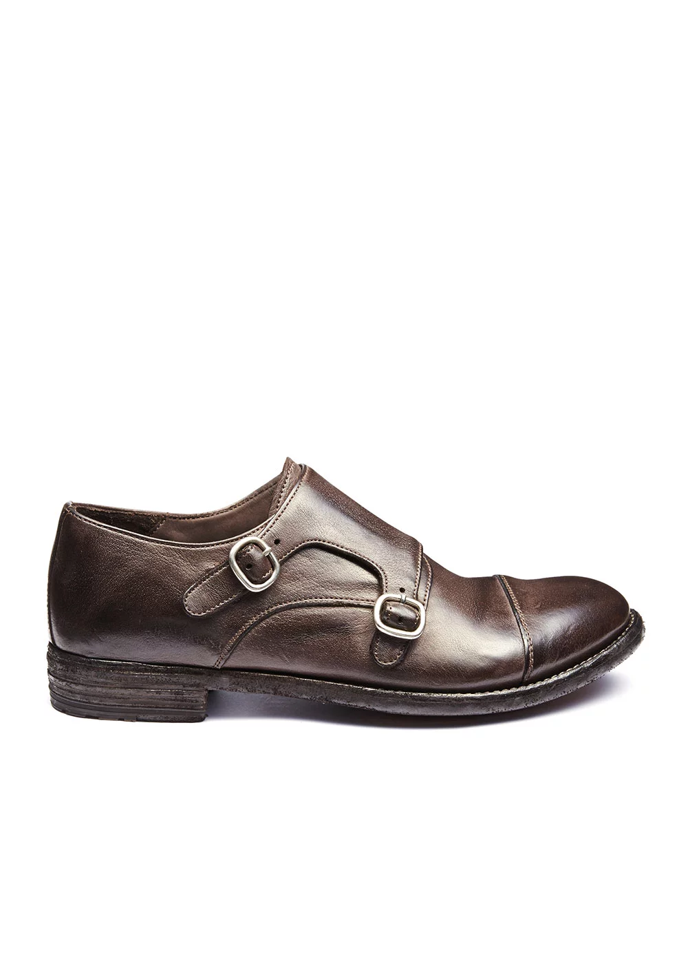 DOUBLE BOUCLES CUIR EBENE