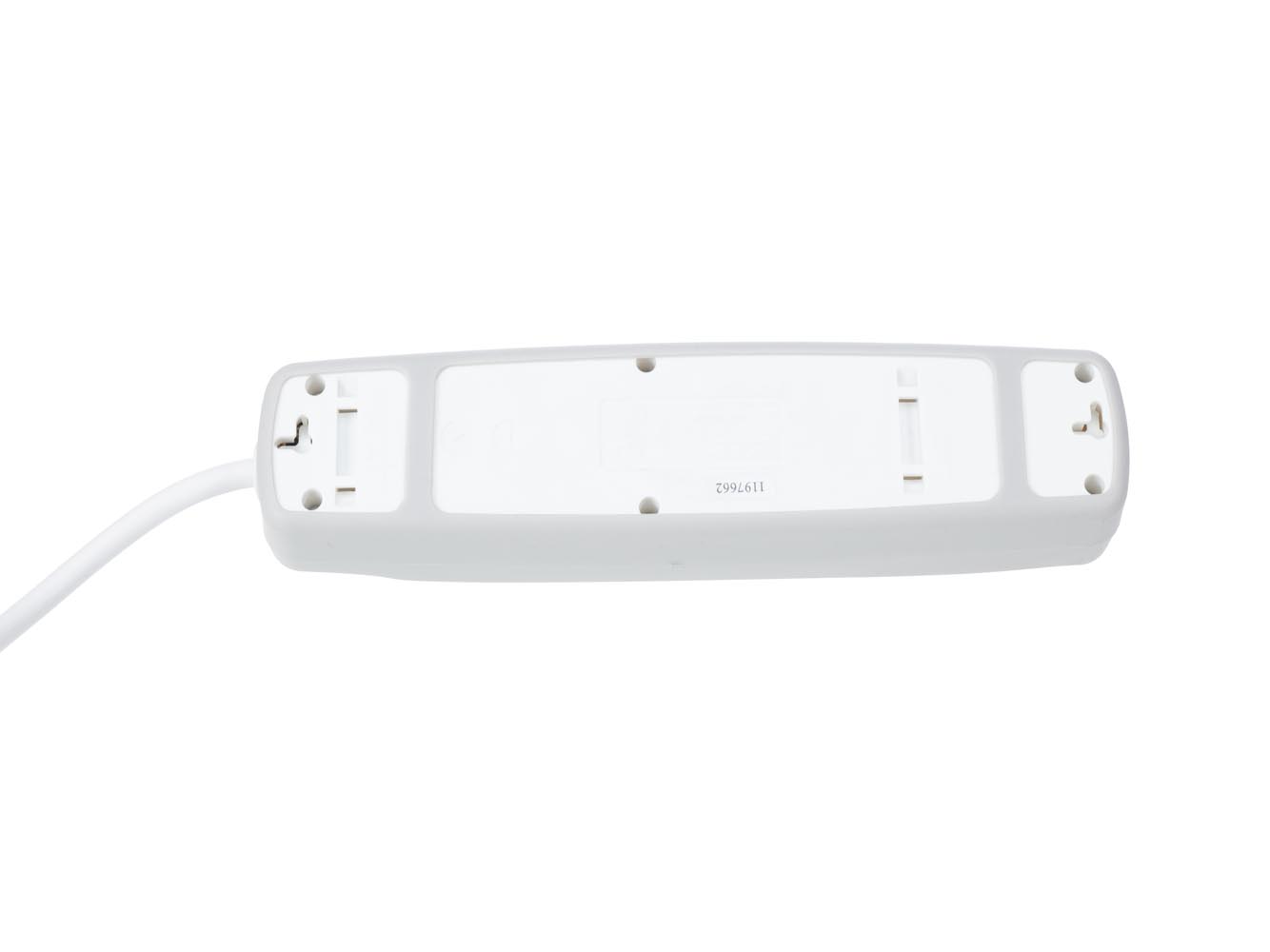 3-VOUDIGE STEKKERDOOS MET SCHAKELAAR - 2 USB-POORTEN - GRIJS/W