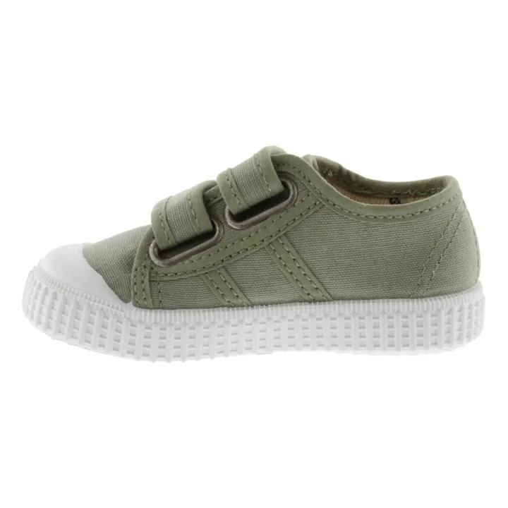 Victoria Baskets Scratchs Tiras Lona | Vert kaki
