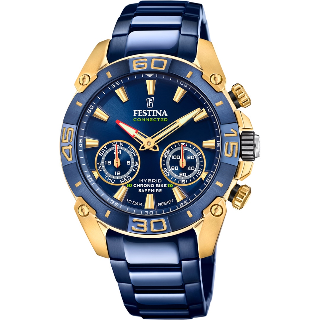 Festina Connected Chrono Bike Hybrid Special Edition Goldig / Blau