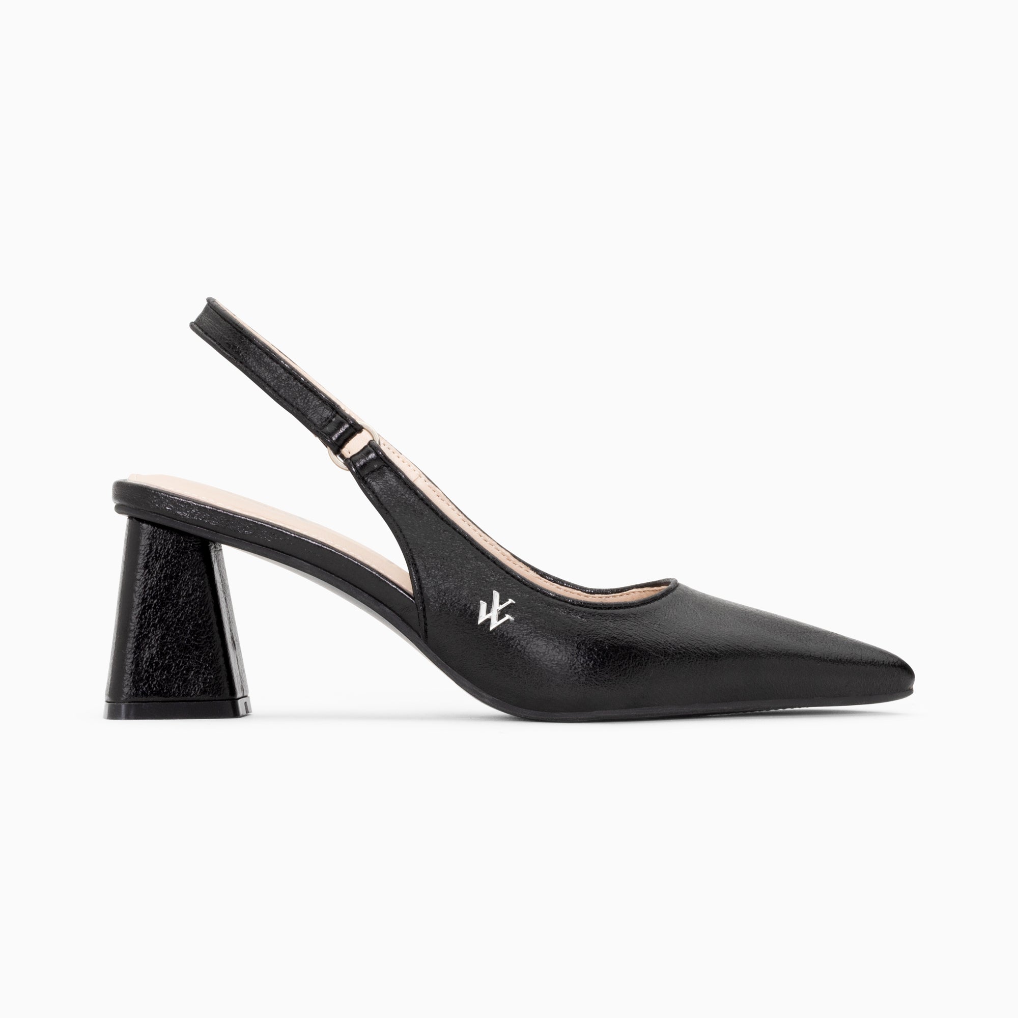 Escarpins-Escarpins slingback Lara noirs à bout pointu