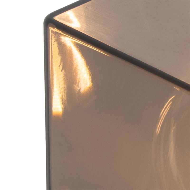 Staande buitenlamp zwart 70 cm IP44 met smoke glass - Denmark
