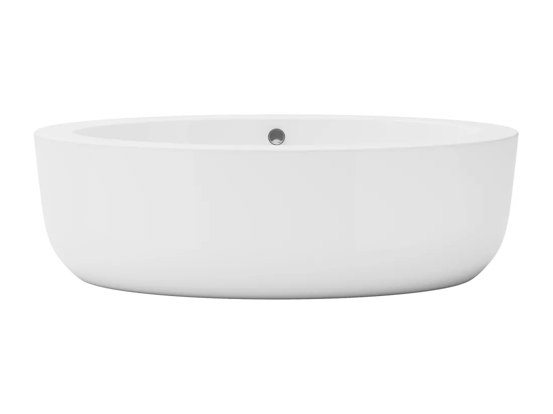 Baignoire îlot ovale - 251 L - 185 x 90 x 58 cm - Blanche - Acrylique - MARMATI