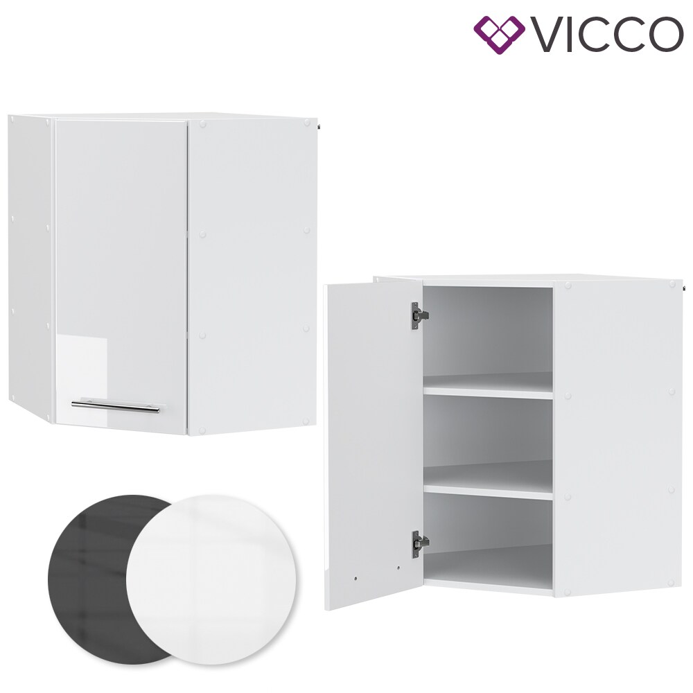 VICCO Eckhängeschrank 57 cm Weiß Küchenzeile Unterschrank Fame