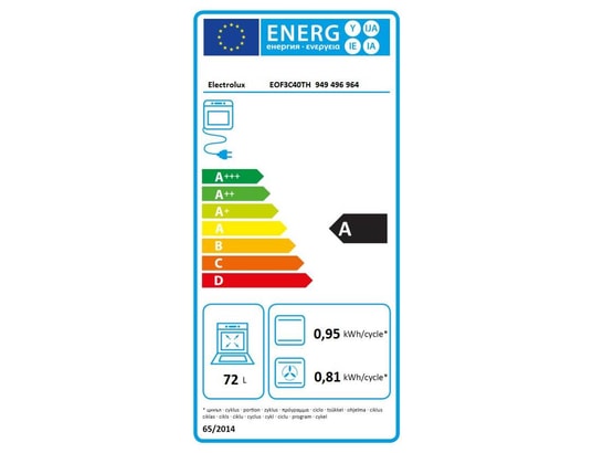 ELECTROLUX - Four encastrable catalyse EOF3C40TH, Noir mat, Série 600, SurroundCook,
