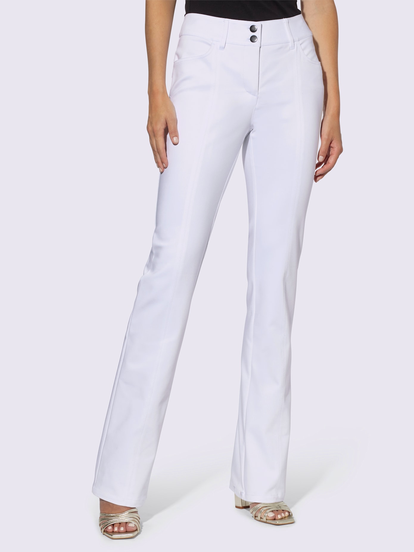 Pantalon effet ventre plat coupe bootcut tendance