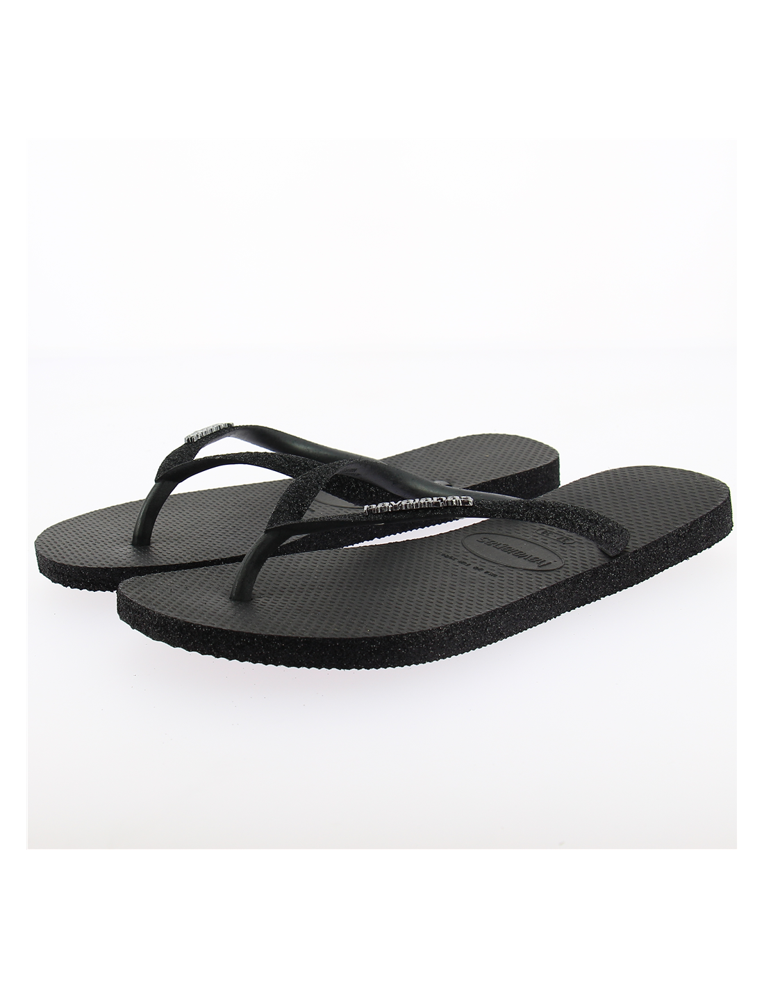 havaianas tongs femme slim sparkle II noir