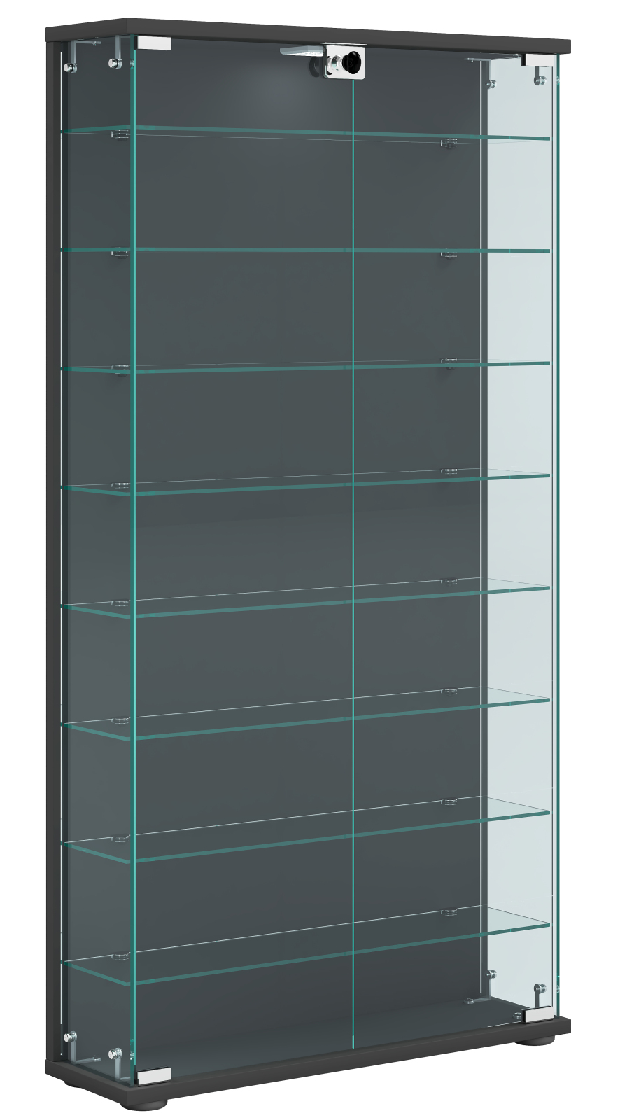 Vitrine STELAS L - anthrazit - abschließbar