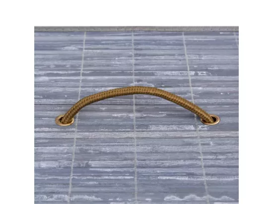 Panier à linge avec 2 sections bambou gris 100 L