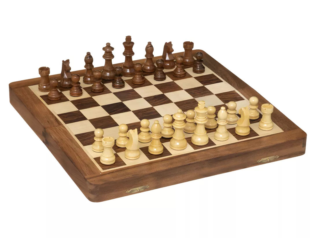 Objet déco Jeu d'échec en Bois d 'Acacia