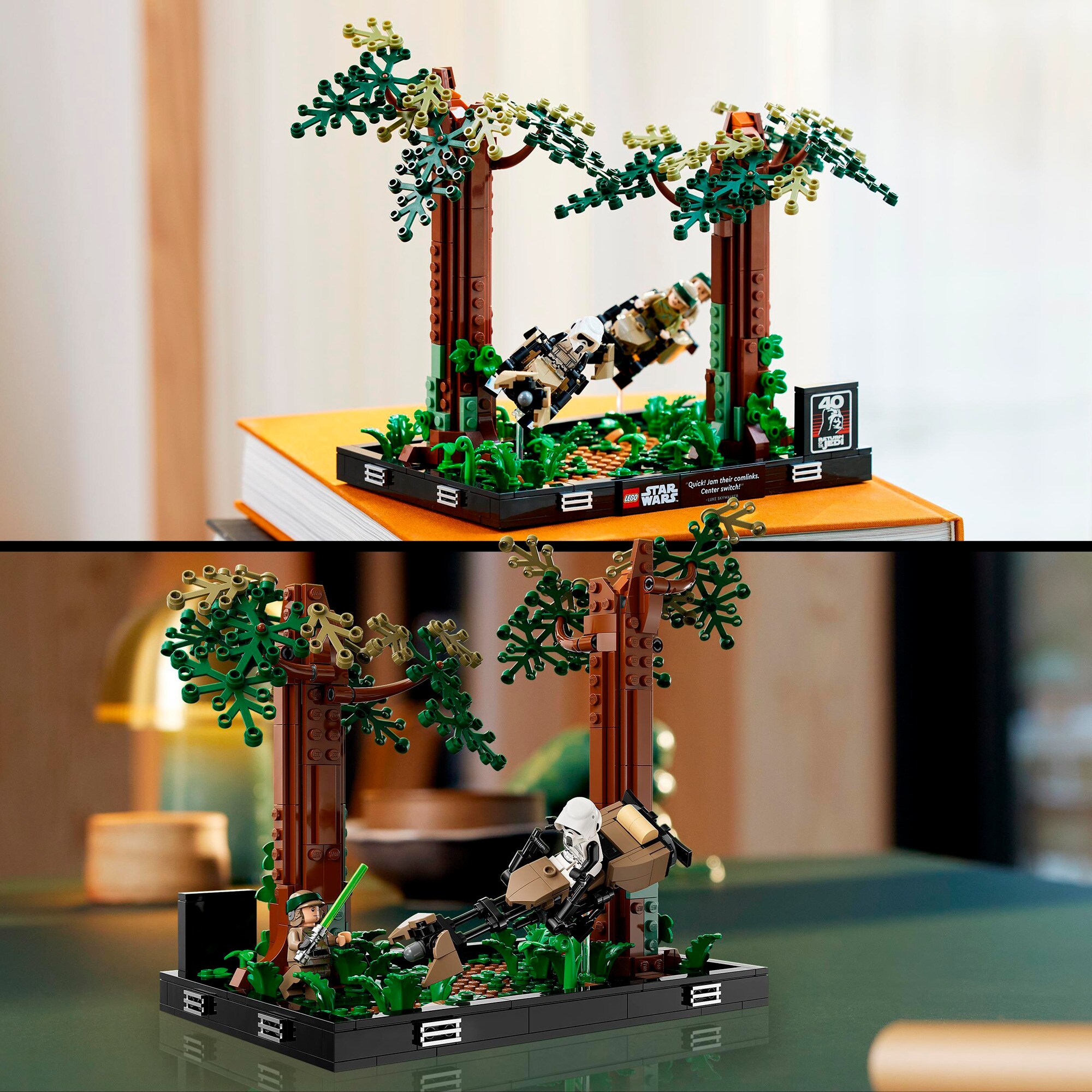 LEGO Konstruktionsspielzeug Star Wars Verfolgungsjagd auf Endor - Diorama
