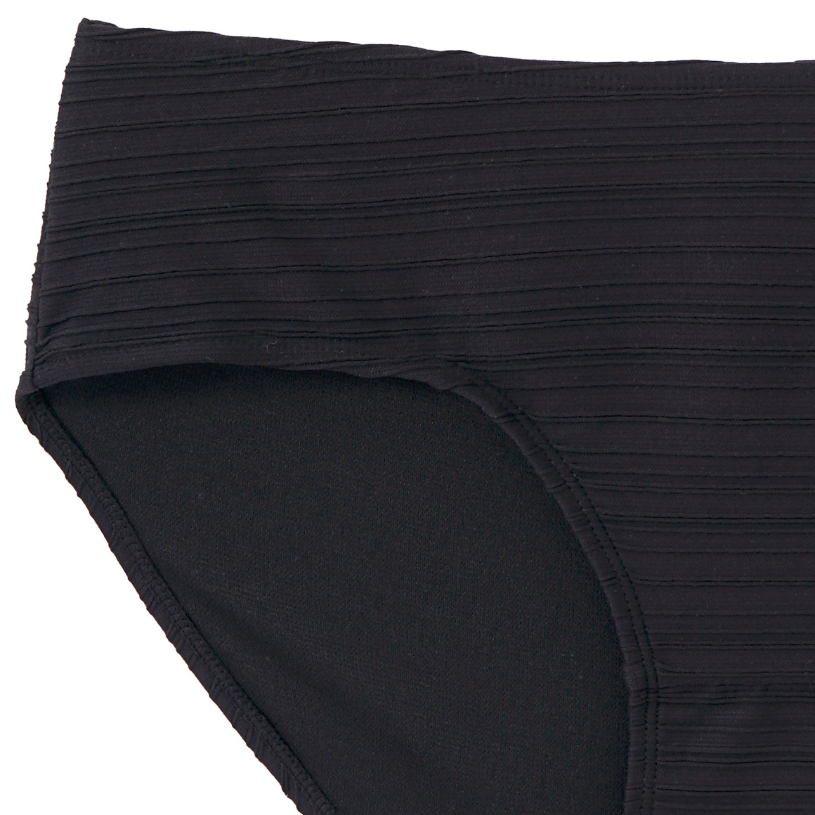 Gina Benotti Damen Bikinipanty mit Streifenstruktur schwarz