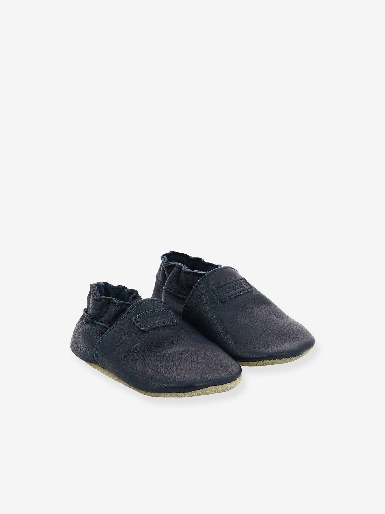 Minhas primeiras botinhas ROBEEZ© Soft Soles, azul escuro liso