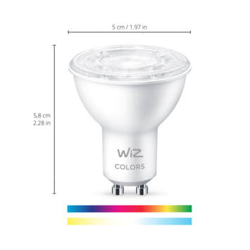 WiZ Connected LED spot GU10 50W kleur licht dimbaar
