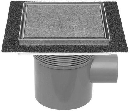 Easy drain - Aqua Plus Quattro - Vloerput - Geborsteld RVS - 15x15cm