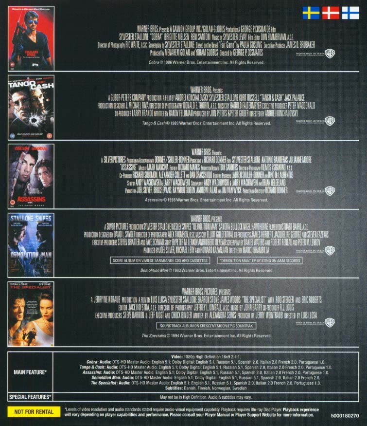 SYLVESTER STALLONE COLLECTION BD SE/FI/DK