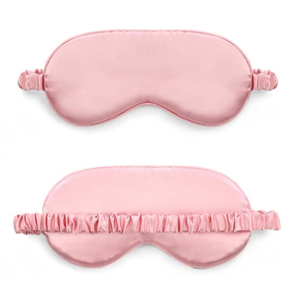 Myk sovemaske øyemaske i silkeflygere - rosa
