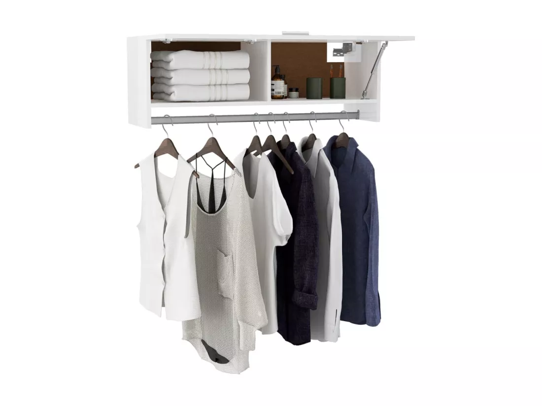 Garde-robe Blanc brillant 100x32,5x35