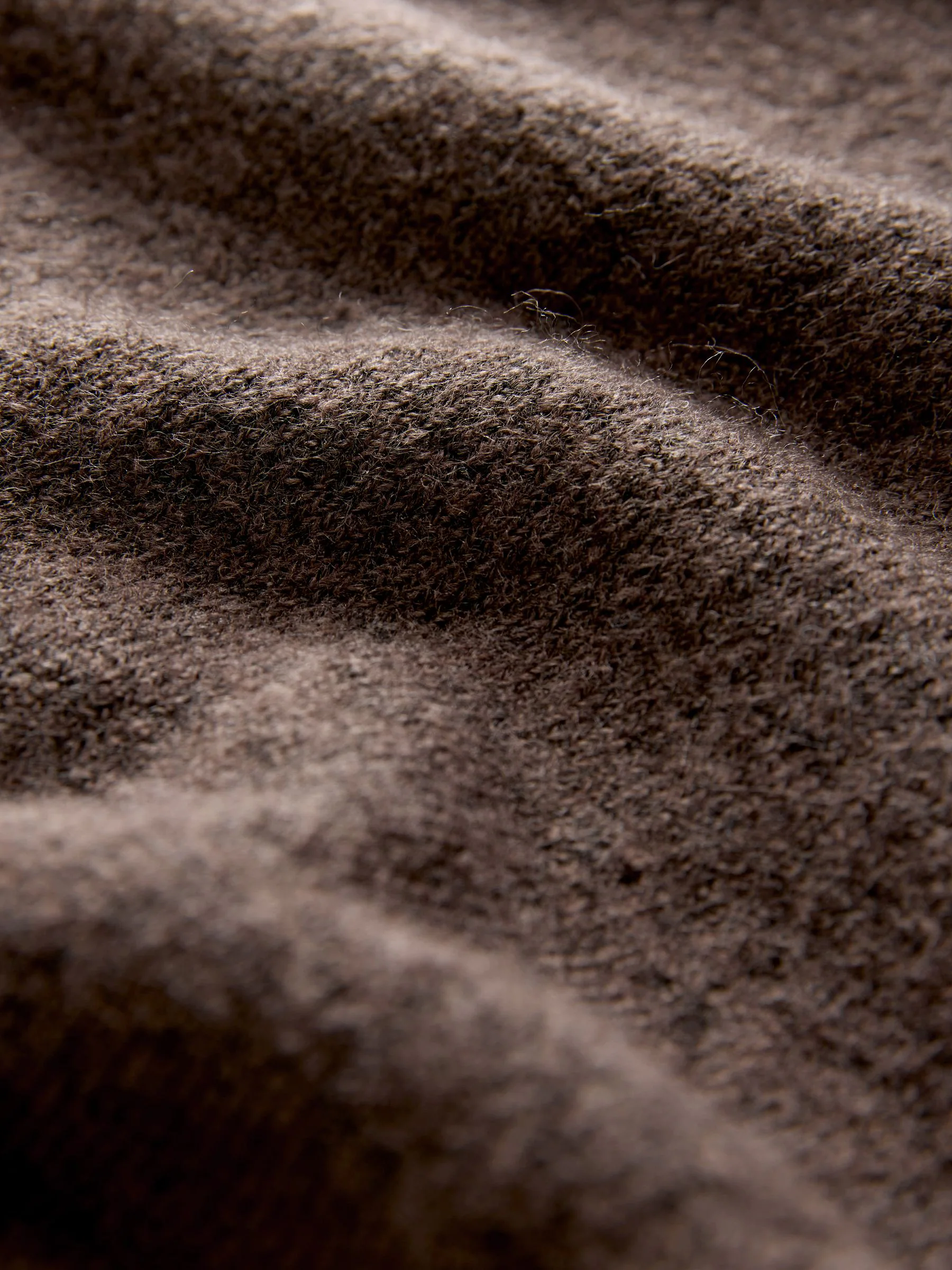 Chocoladebruin - Gebreid vest met ronde hals