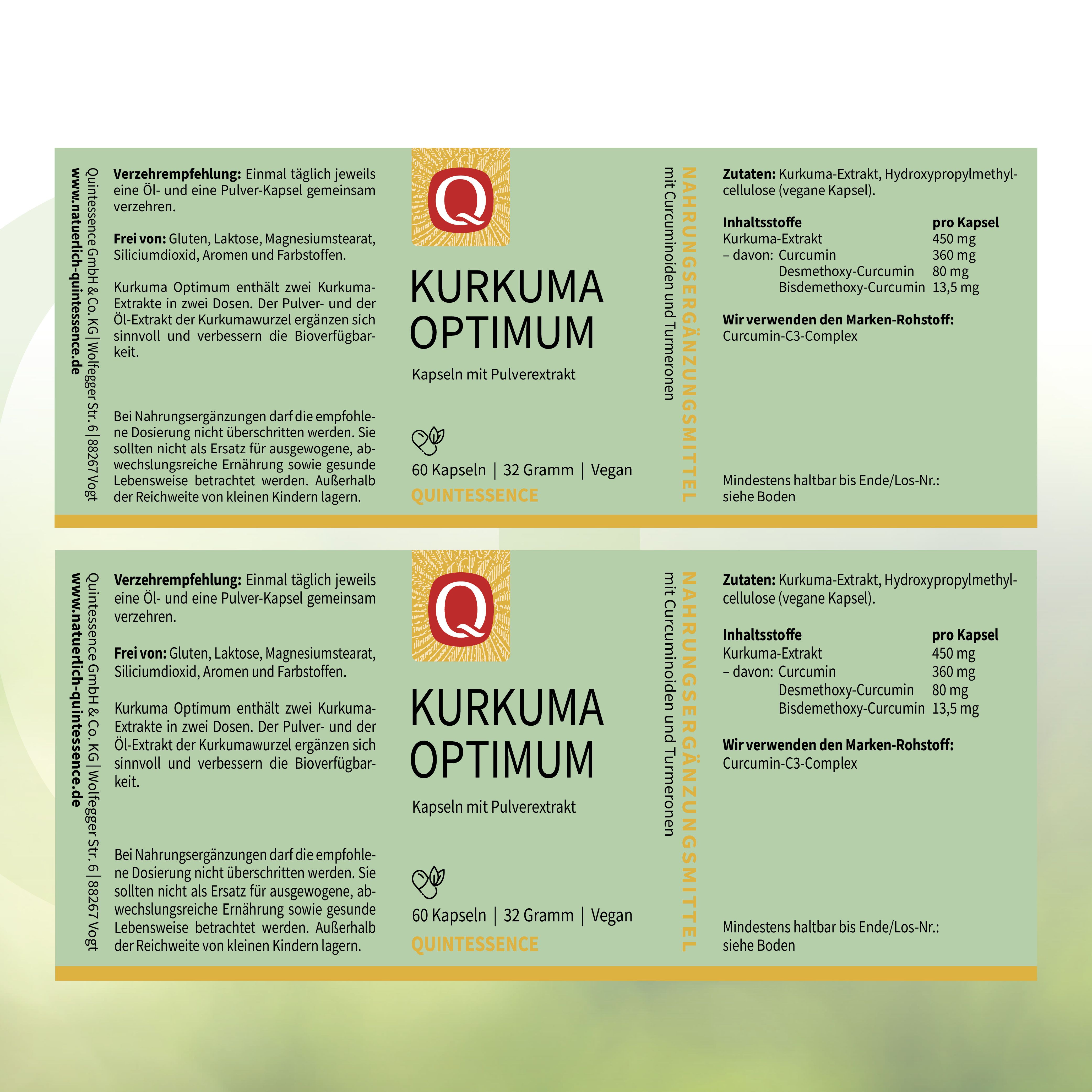 Kurkuma Optimum Kapseln von Quintessence