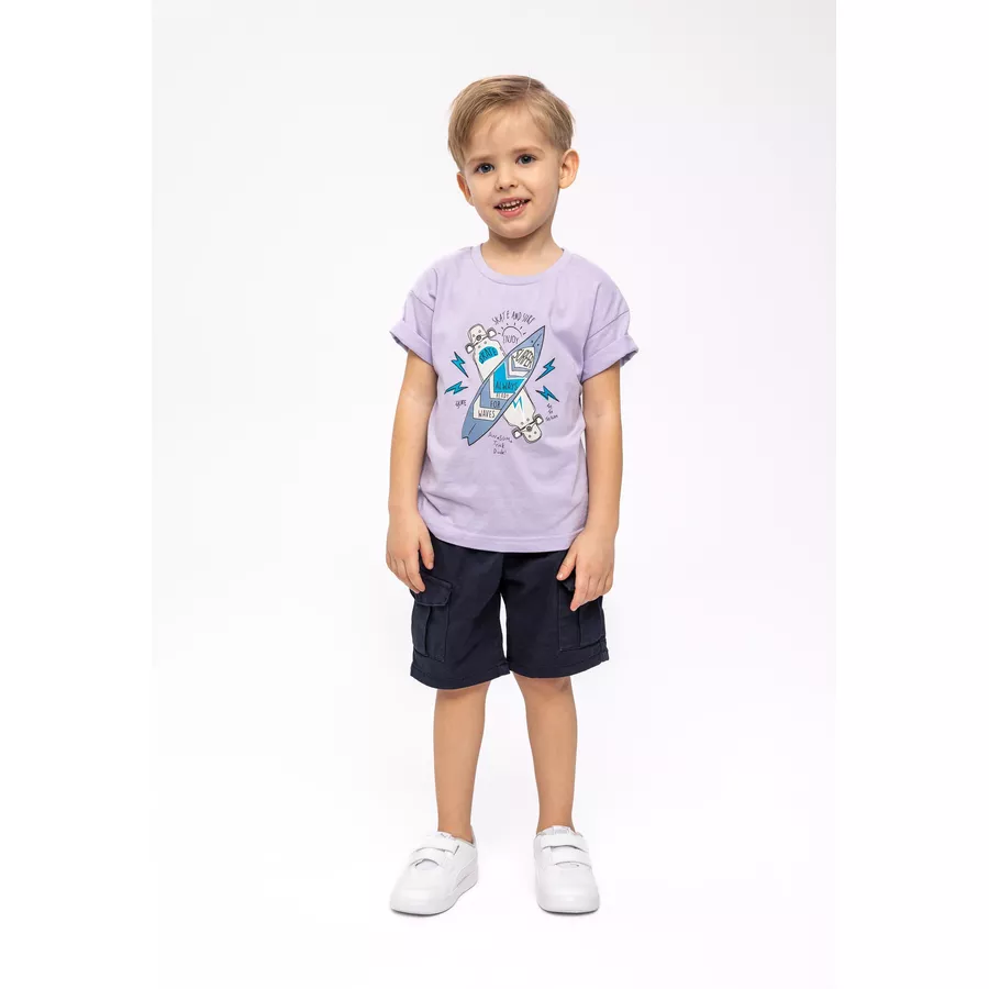 MINOTI 3er-Pack T-Shirts BlauFliederWeiß