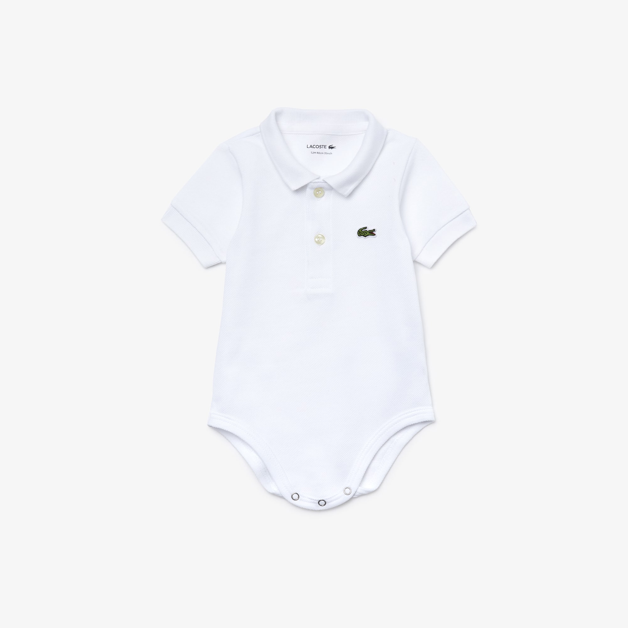 Body bébé en piqué de coton bio avec boîte en carton recyclé Coffrets Cadeaux - Blanc - Lacoste - Enfant