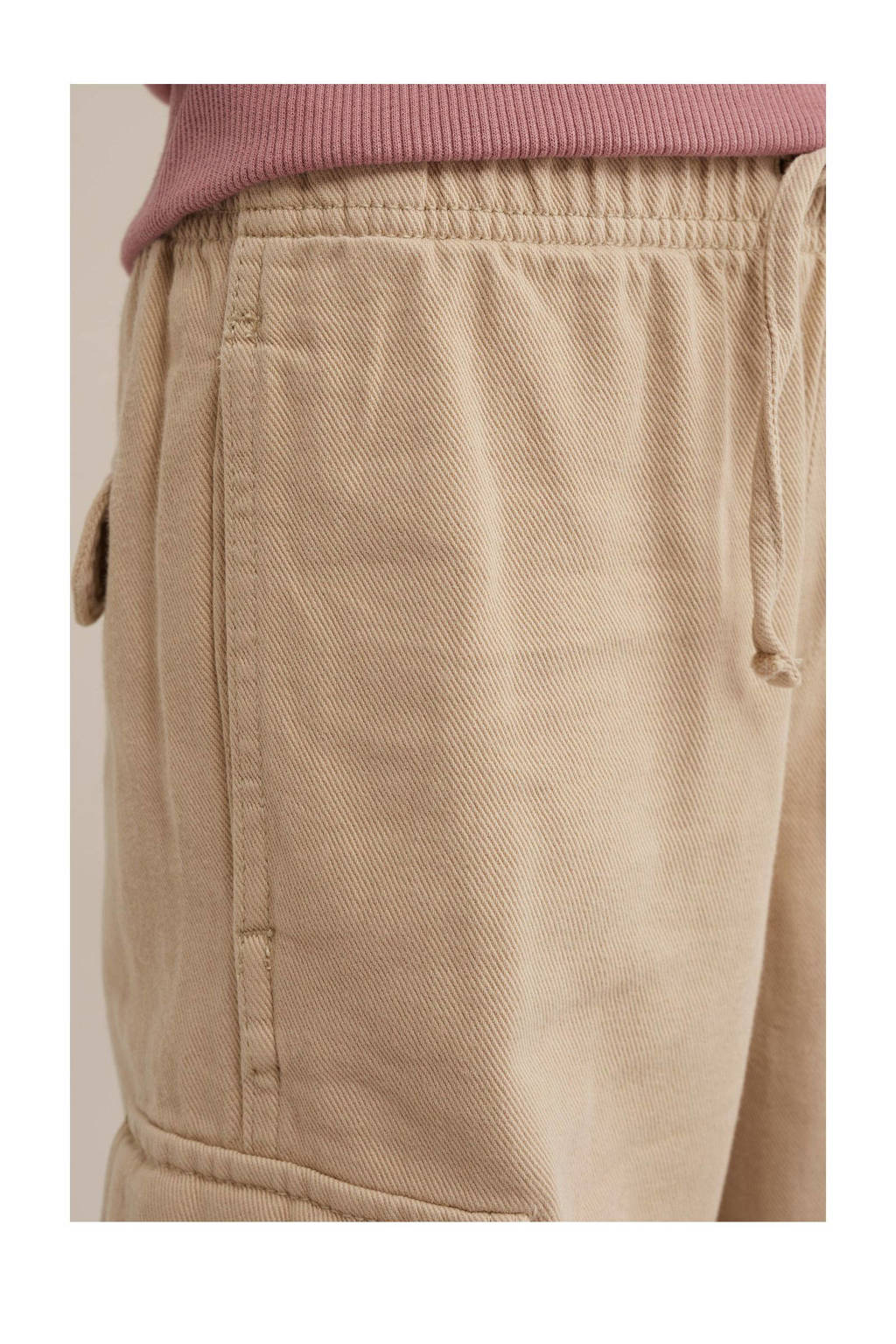 WE Fashion loose fit broek sand