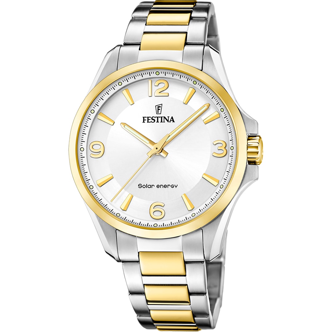 Festina Solar Energy Bicolor / Silbrig 42mm
