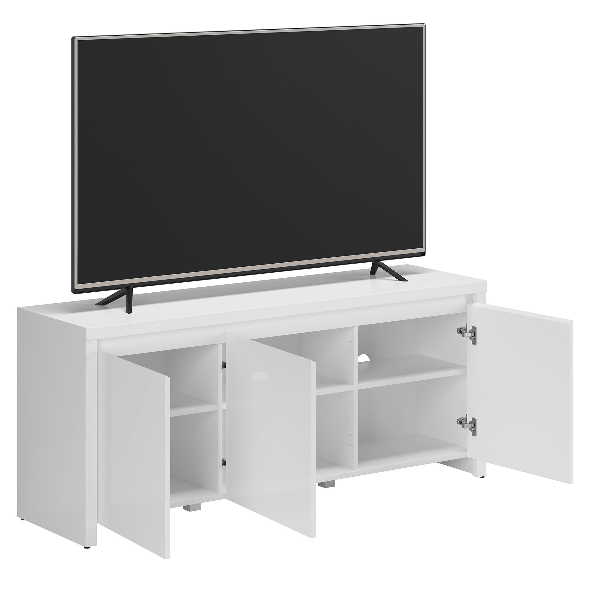 Lowboard - weiß - 3 Türen - 143 cm