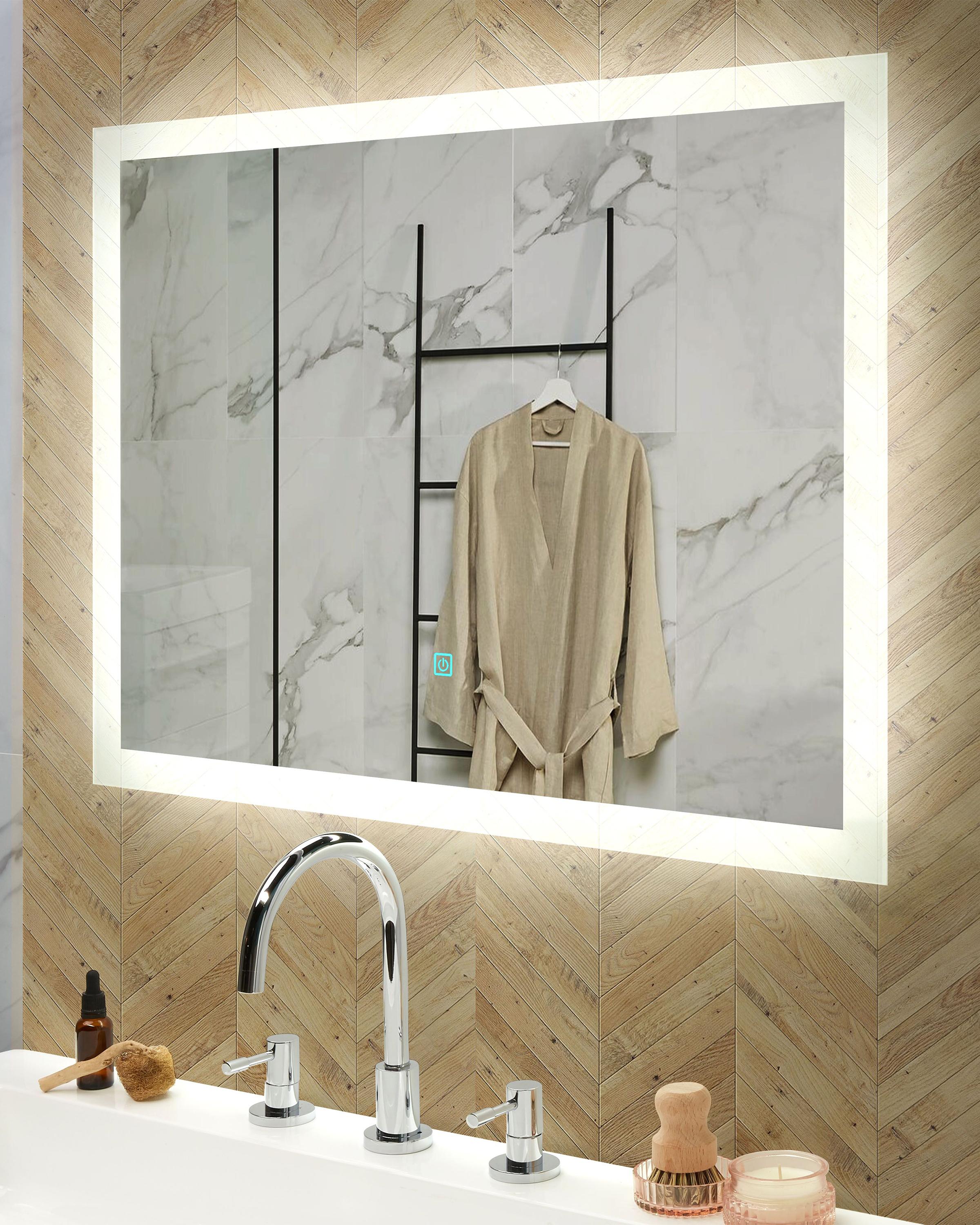 LED badkamerspiegel ADOUR 80 cm 60 cm Zilver