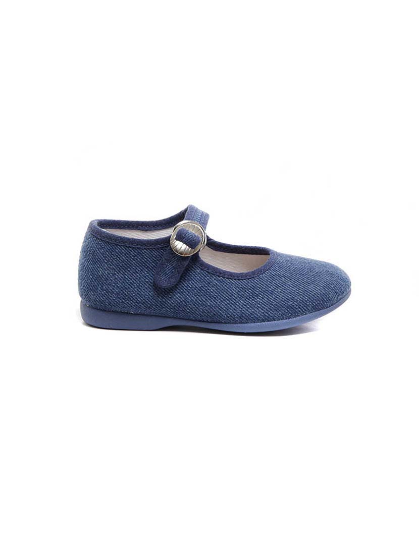 Blue Denim Canvas Flats