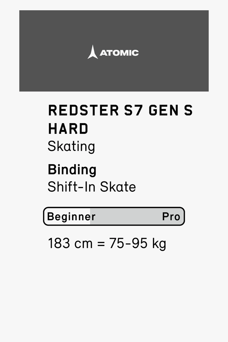ATOMIC Redster S7 Gen S hard Langlaufski Set 2324